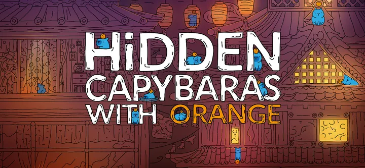Hidden Capybaras with Orange