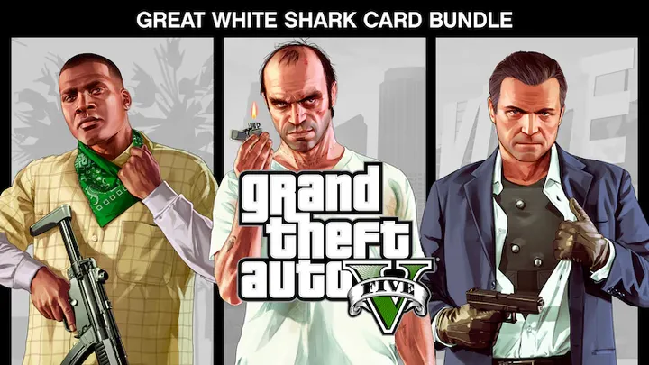 Bundle Grand Theft Auto V e Pacote de Dinheiro Tubarão-Branco
